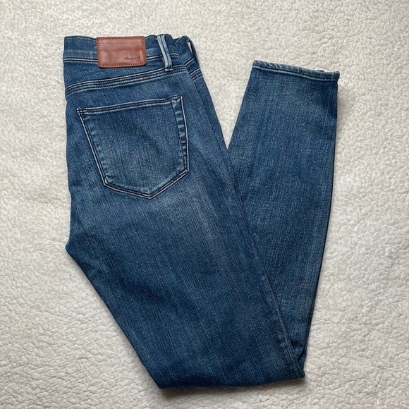 Madewell Skinny Skinny Ankle Jeans Zipper Dark Wash Bottom Size 24 x 28 - Picture 7 of 11